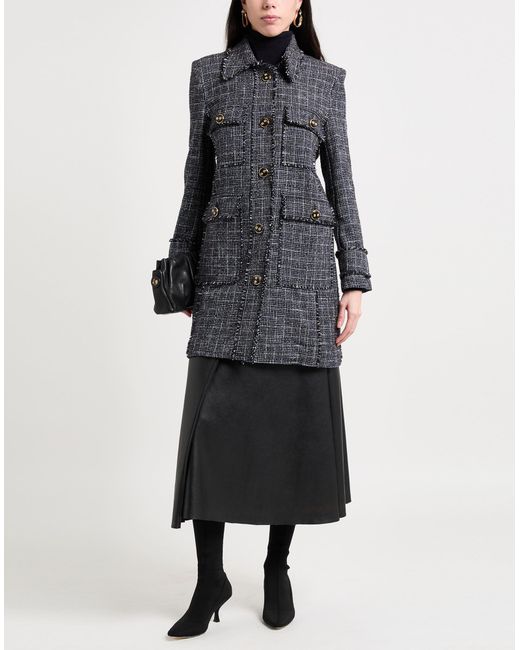 St. John Gray Coat Cotton, Polyester, Synthetic Fibers, Wool, Silk