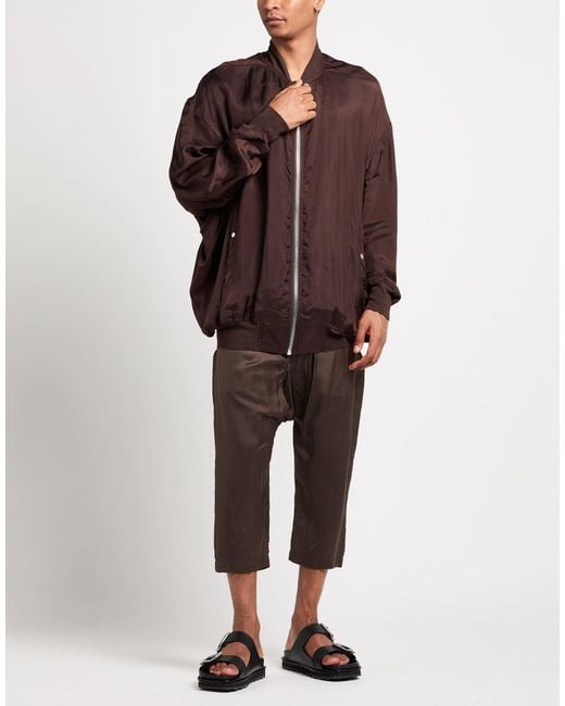 Rick Owens Brown Jacket Cupro for men