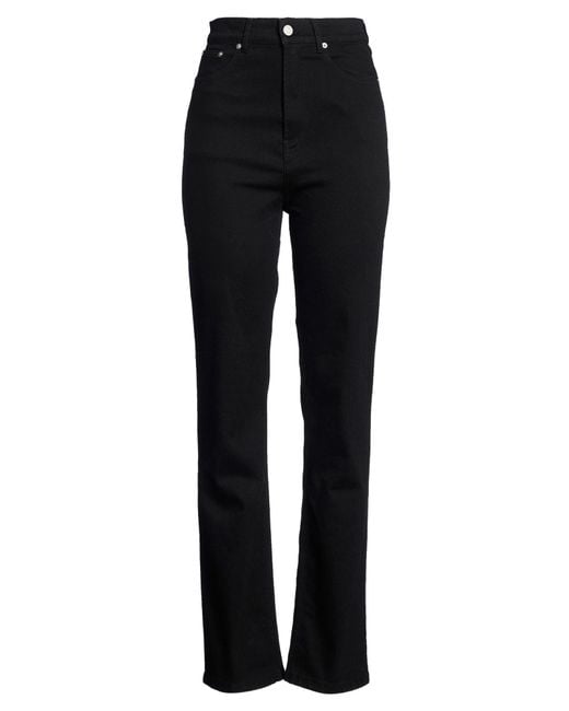 Maison Kitsuné Black Jeans Cotton, Elastane
