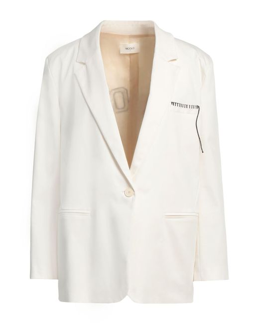 ViCOLO White Blazer Cotton, Elastane