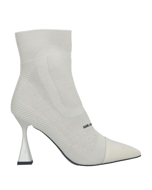 Karl Lagerfeld White Ankle Boots