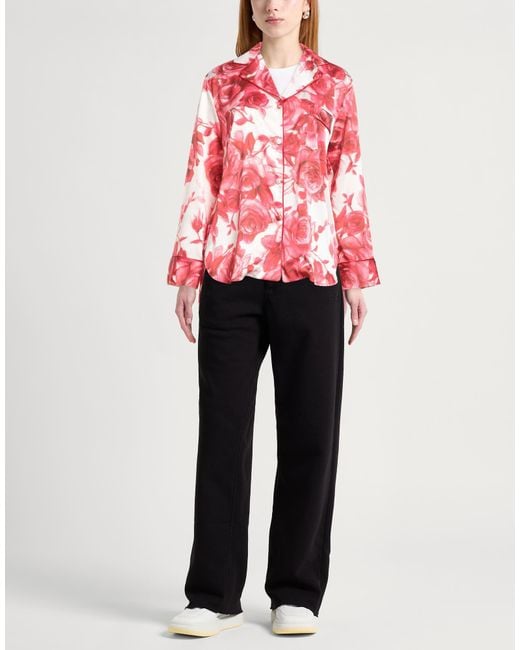 Blugirl Blumarine Red Shirt Polyester, Elastane