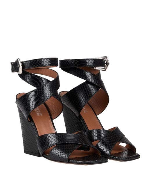 Paris Texas Black Sandals Leather