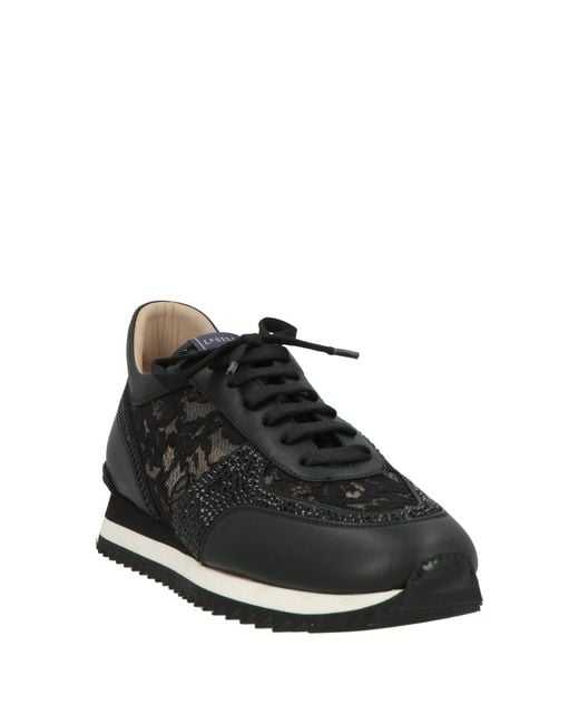 Le Silla Black Sneakers Leather, Textile Fibers