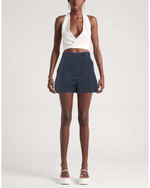 Maison Kitsuné Blue Midnight Shorts & Bermuda Shorts Polyester, Cotton