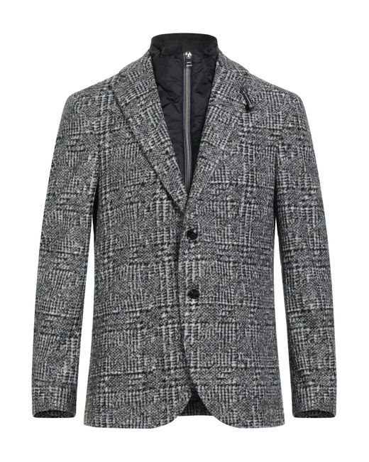 Baldessarini Gray Jacket Polyacrylic, Virgin Wool, Polyester for men