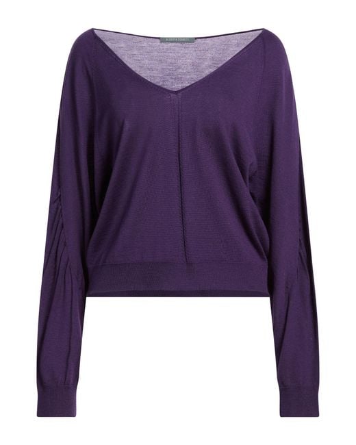 Alberta Ferretti Purple Sweater Virgin Wool