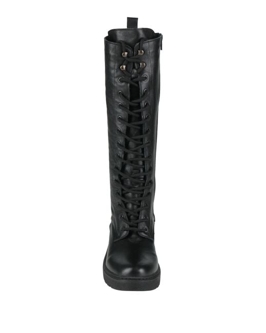 BUENO Black Boot Leather