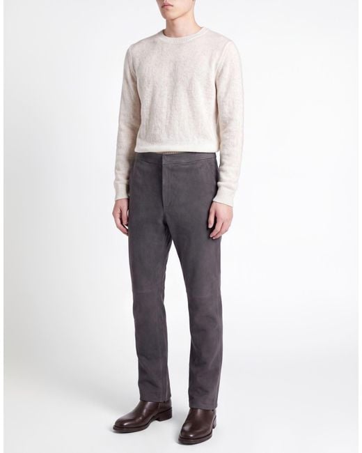 Rier Gray Pants Calfskin for men