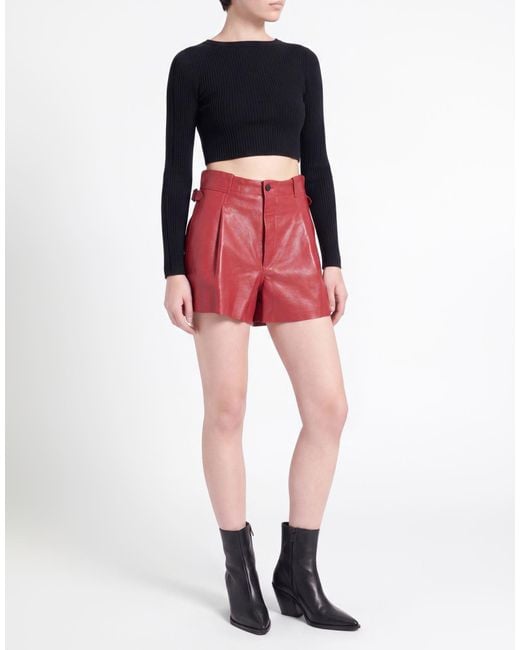 The Mannei Red Brick Shorts & Bermuda Shorts Leather