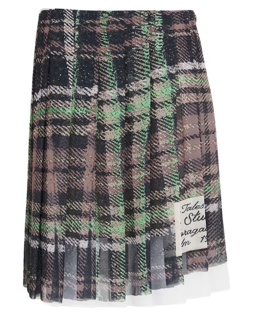 Acne Gray Midi Skirt