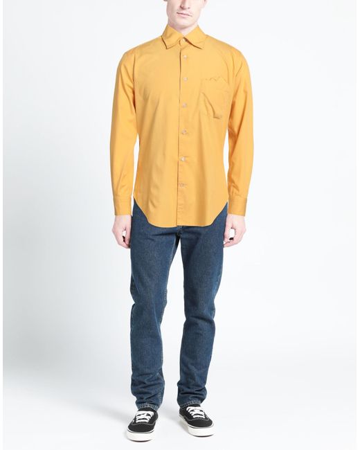 Truzzi Yellow Ocher Shirt Cotton for men