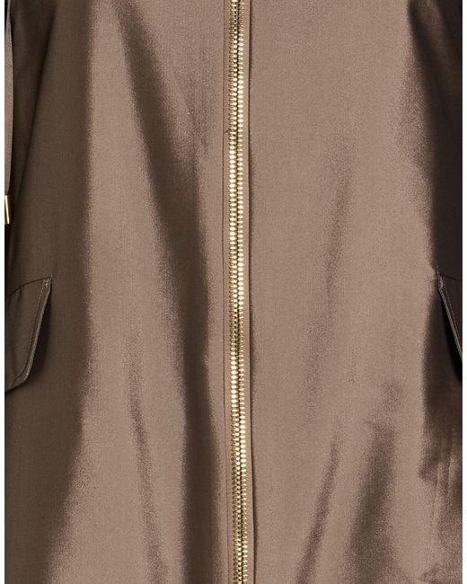 Herno Brown Overcoat & Trench Coat Polyester, Polyamide, Elastane