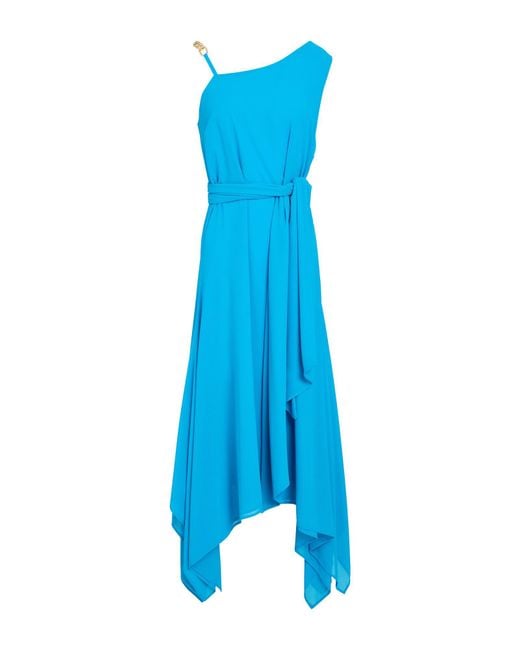 Éclà Blue Azure Midi Dress Polyester
