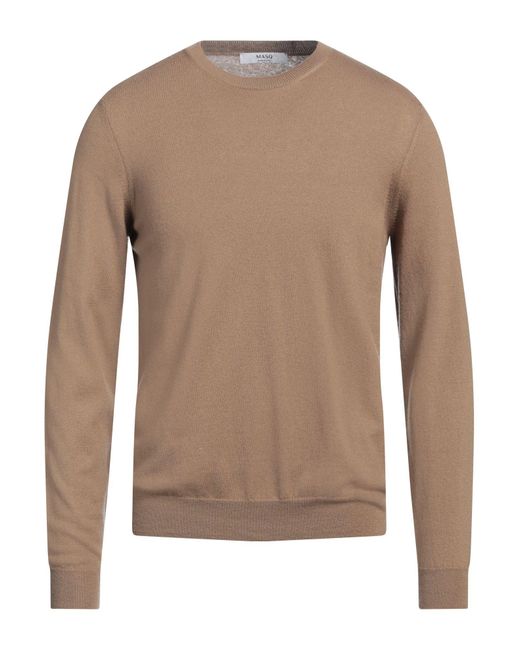 +39 Masq Brown Camel Sweater Merino Wool, Cashmere for men