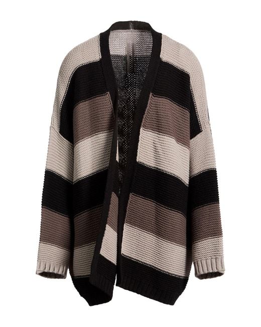 Rick Owens Black Cardigan Virgin Wool for men