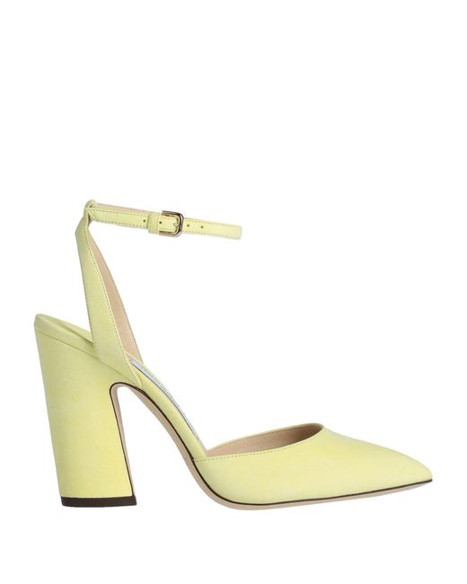 light yellow pumps