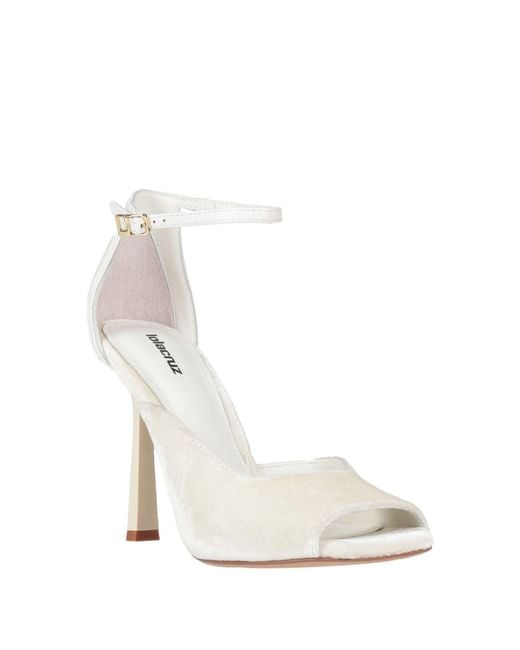 Lola Cruz White Sandals Textile Fibers