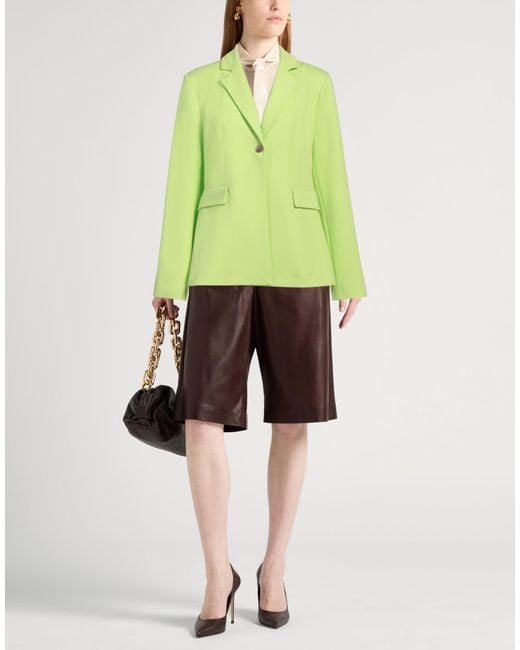 Liviana Conti Green Blazer Viscose, Polyamide, Elastane