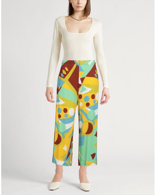 Fedeli Yellow Pants Viscose, Elastane