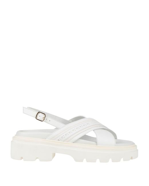 Santoni White Sandals