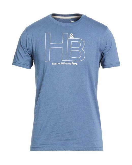 Harmont & Blaine Blue T-Shirt Cotton for men