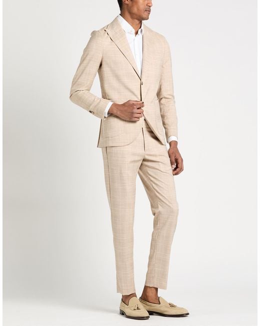 MULISH Natural Suit Polyester, Viscose, Elastane for men