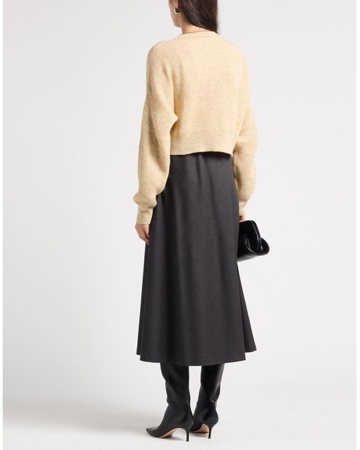 Brunello Cucinelli Gray Midi Skirt