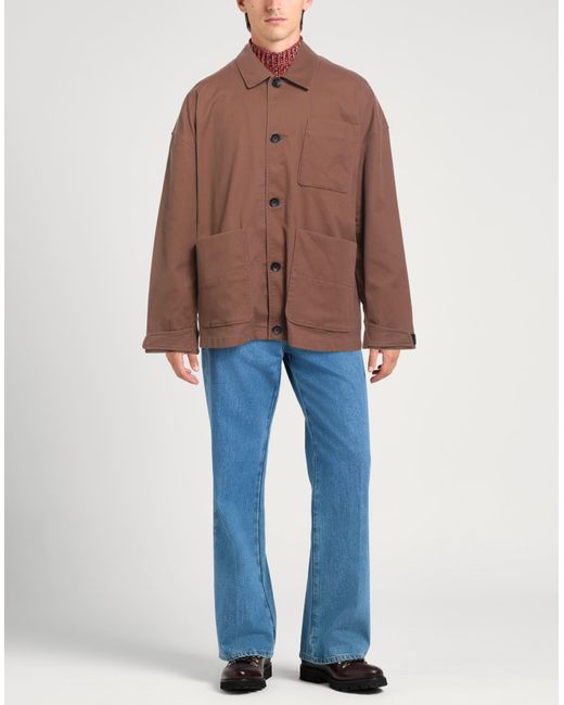 Rag & Bone Brown Jacket Cotton, Polyurethane for men