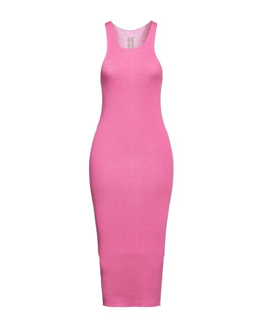 Rick Owens Pink Midi Dress