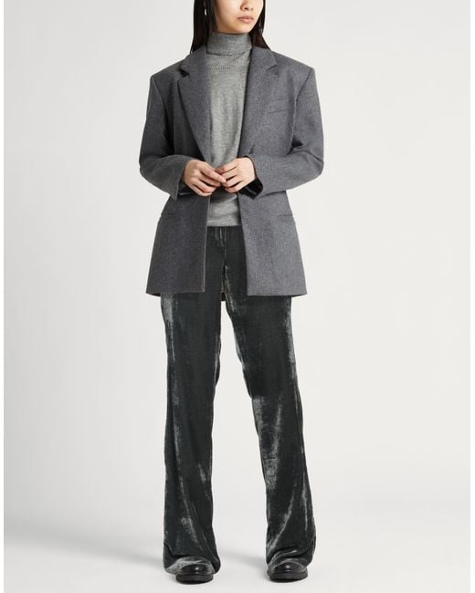 Marella Gray Pants Viscose, Polyamide