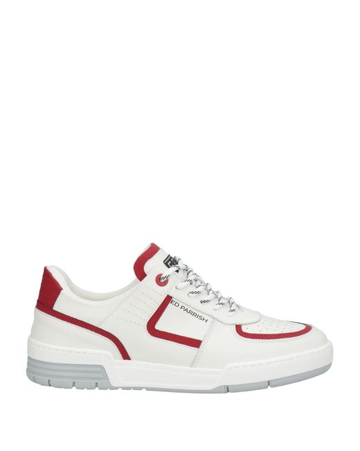 ED PARRISH Leather Trainers in White for Men | Lyst