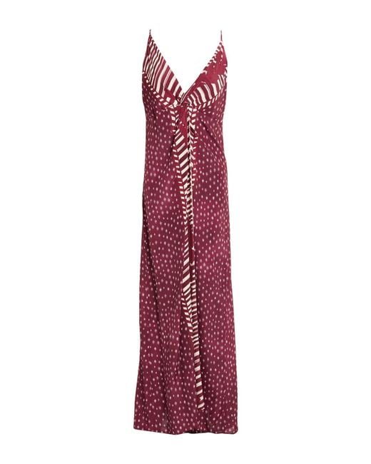 Antonelli Purple Maxi Dress Viscose, Silk