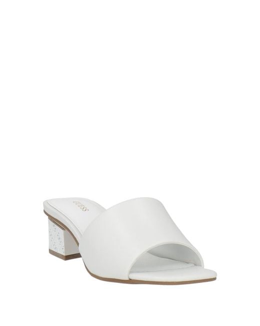 Guess White Sandals