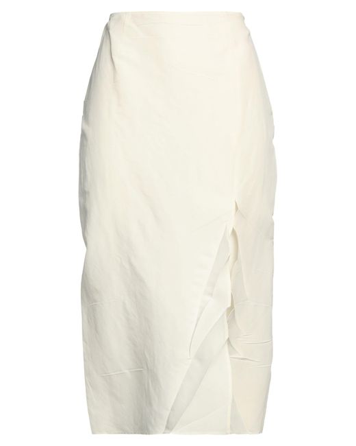 Prada White Midi Skirt