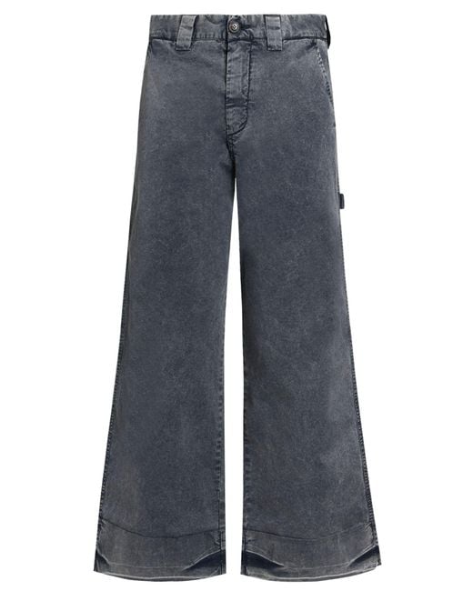 White Sand Blue Pants Cotton, Elastane