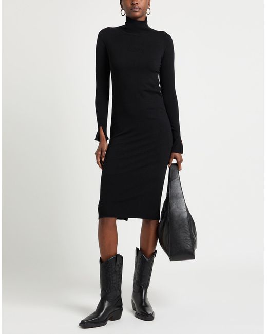 Ice Play Black Midi-Kleid