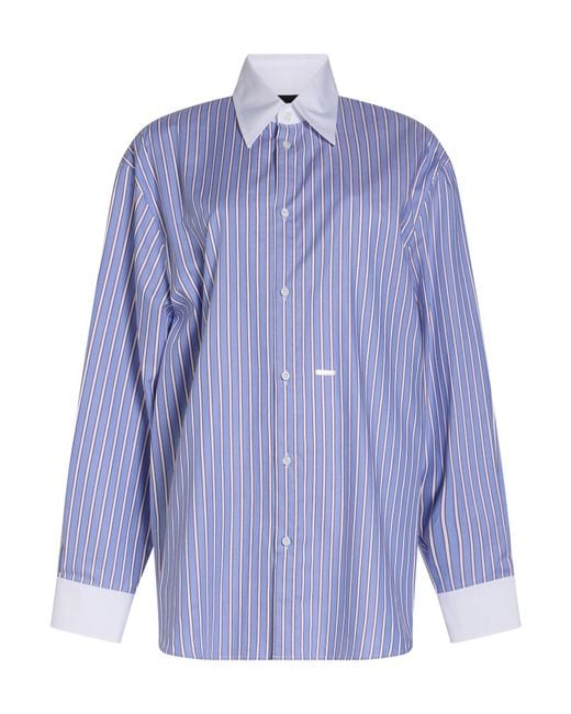 DSquared² Blue Light Shirt Cotton