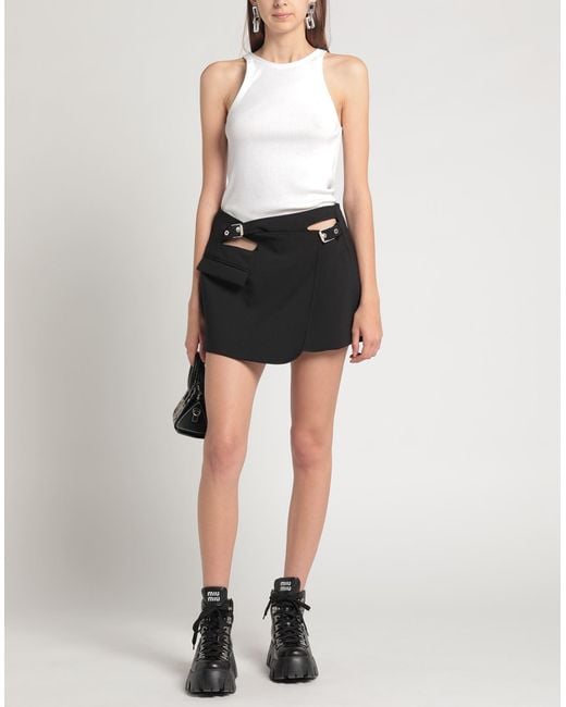 Dion Lee Black Mini Skirt Polyester, Wool, Elastane, Polyamide