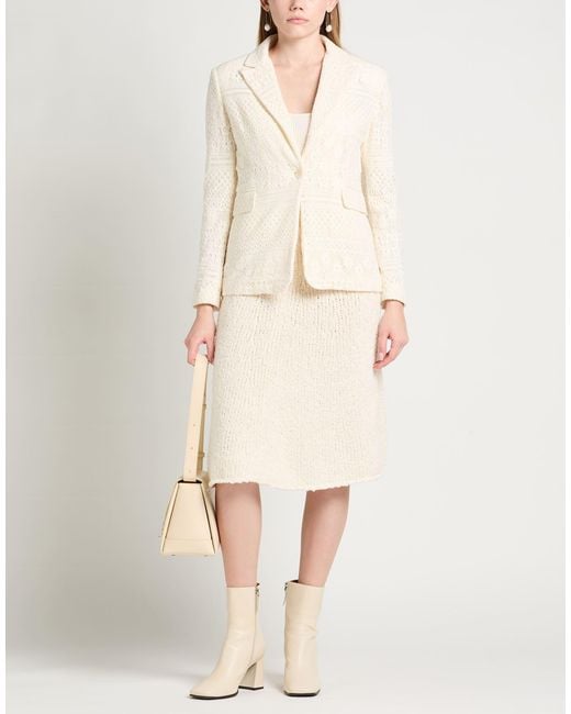 Liu Jo White Jacket Cotton, Polyamide, Elastane