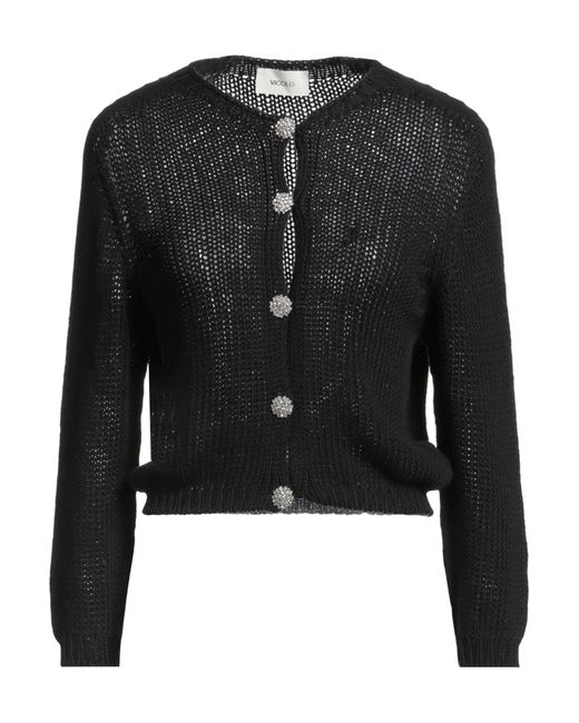 ViCOLO Black Cardigan Cotton, Polyamide