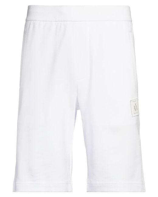ARMANI EXCHANGE White Shorts & Bermuda Shorts Cotton for men