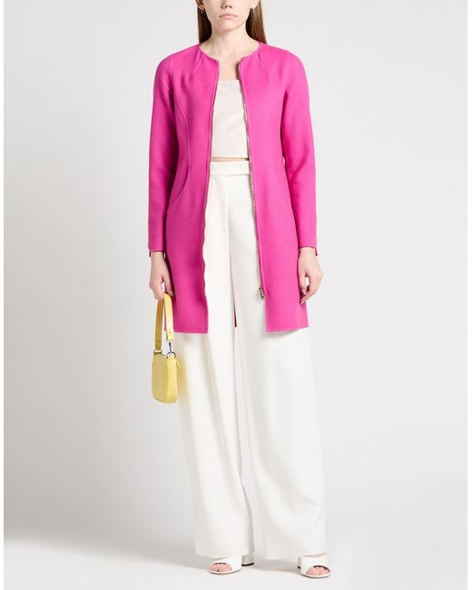 Herno Pink Fuchsia Coat Virgin Wool