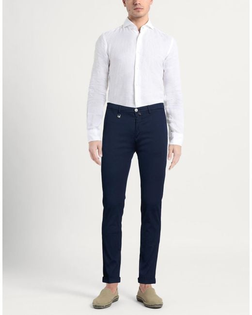 Barbati Blue Pants Cotton, Elastane for men