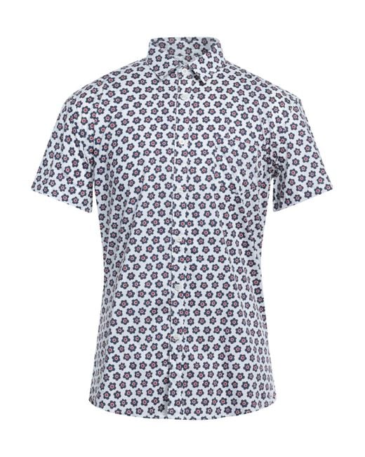 Daniele Alessandrini Blue Shirt Cotton, Elastane for men