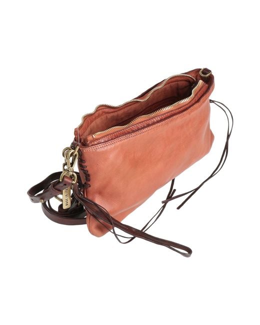 Caterina Lucchi Pink Tan Handbag Calfskin, Cowhide