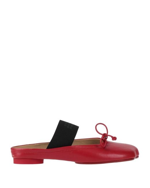 Mules & Zoccoli di MM6 by Maison Martin Margiela in Red