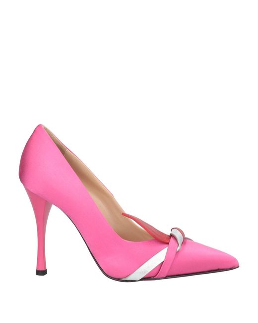 Luciano Padovan Pink Fuchsia Pumps Textile Fibers