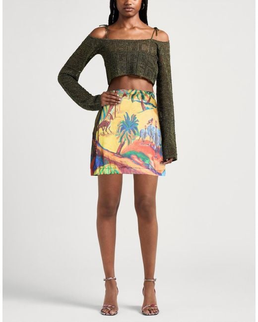 Mini-Jupe Stella Jean en coloris Yellow