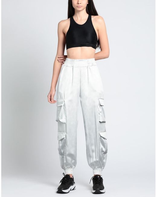 DISCLAIMER White Pants Polyester, Elastane